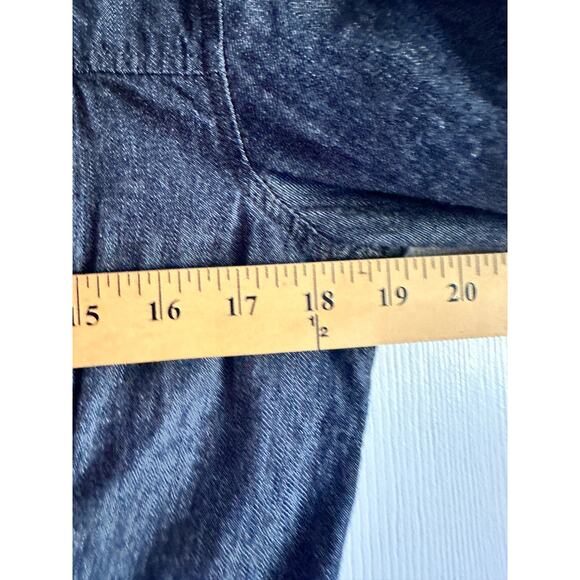 Talbots Women’s Dark Denim Fitted Western Style Snap Front Shirt Size 8 - Picture 4 of 6